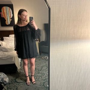 Alberta Ferretti sheer, silk dress, size 8